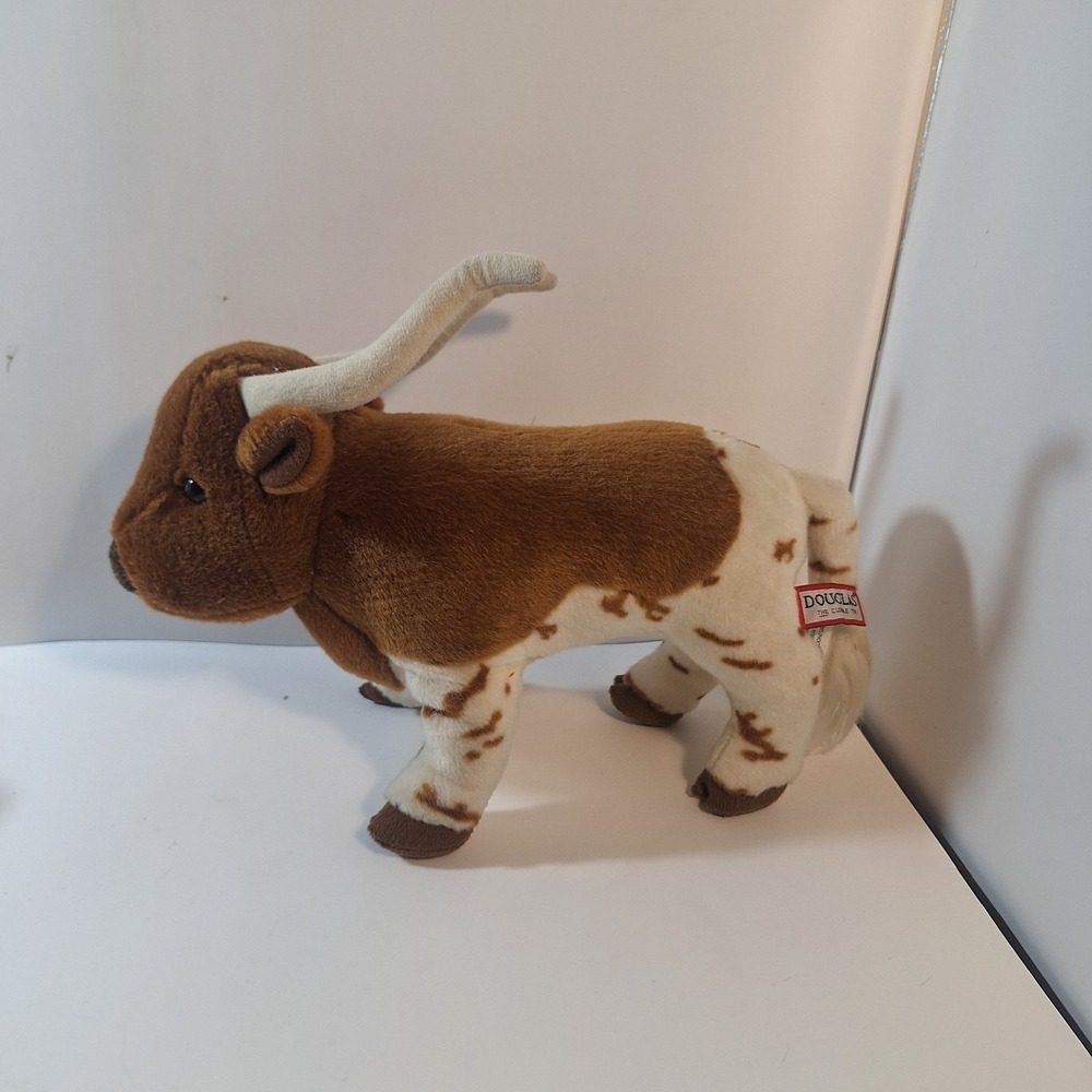 ZEB the LONGHORN STEER by Douglas Cuddle 13" stuffed plush animal Texas Cow* - Picture 2 of 7